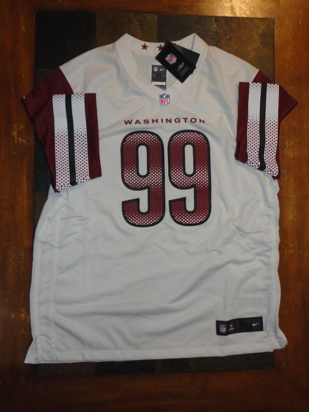 WASHINGTON COMMANDERS Nike NFL "Young" #99 White & Red Jersey NWT!!! Size XL